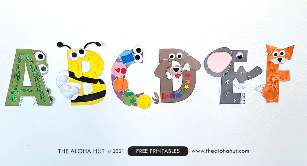 Alphabet Letter Crafts - Letter F - free printable