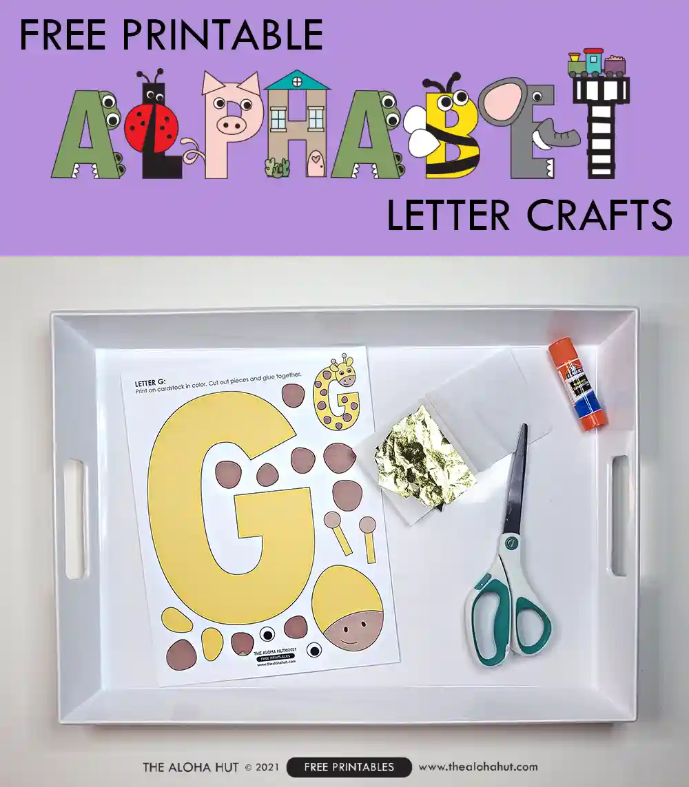 Alphabet Letter Crafts - Letter G - free printable