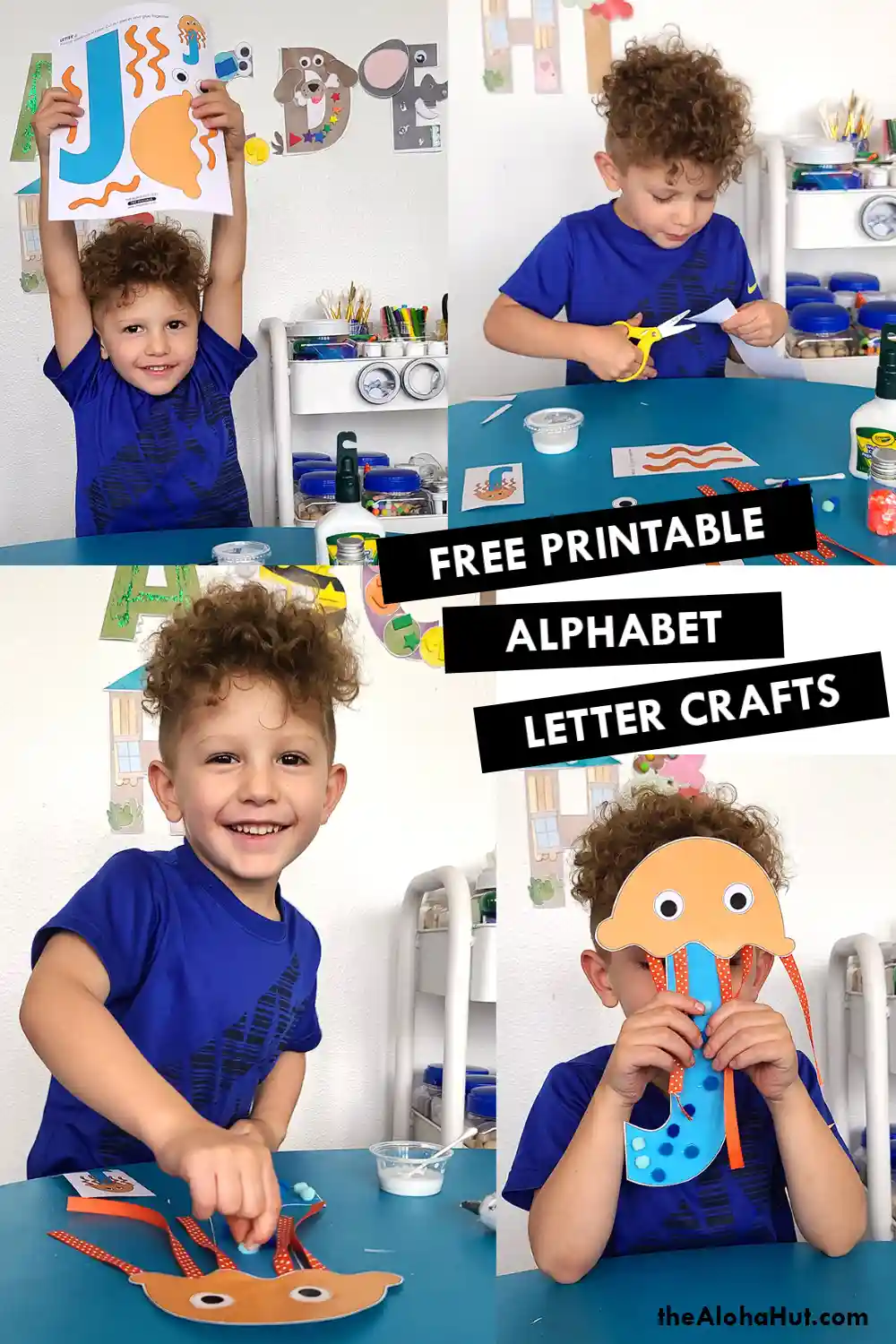 Alphabet Letter Crafts - Letter J - free printable