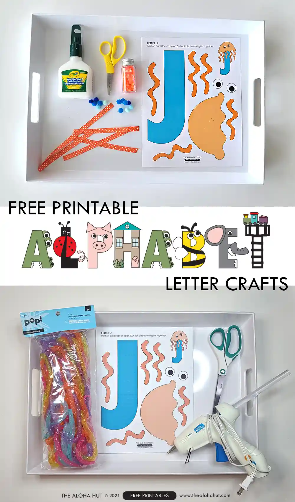 Alphabet Letter Crafts - Letter J - free printable