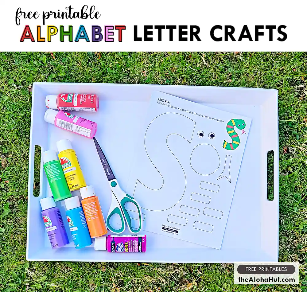 Alphabet Letter Crafts - Letter S T U V - free printable