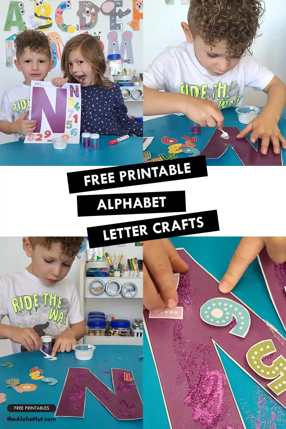 Alphabet Letter Crafts - Letter K L M N - free printable