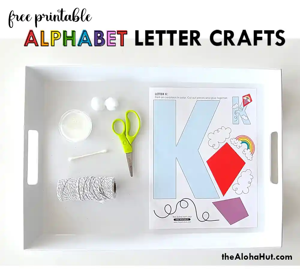 Alphabet Letter Crafts - Letter K L M N - free printable