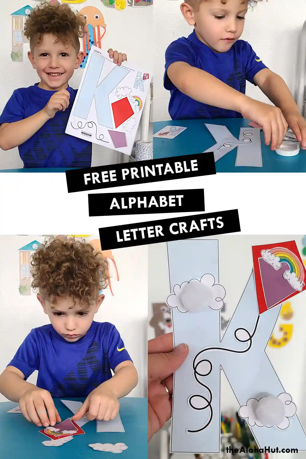 Alphabet Letter Crafts - Letter K L M N - free printable