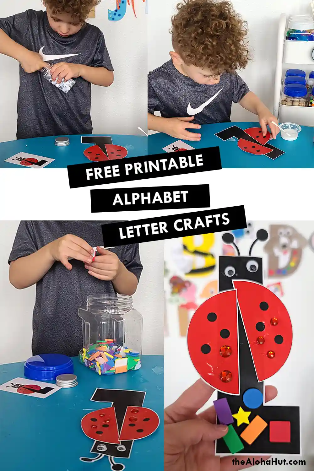 Alphabet Letter Crafts - Letter K L M N - free printable