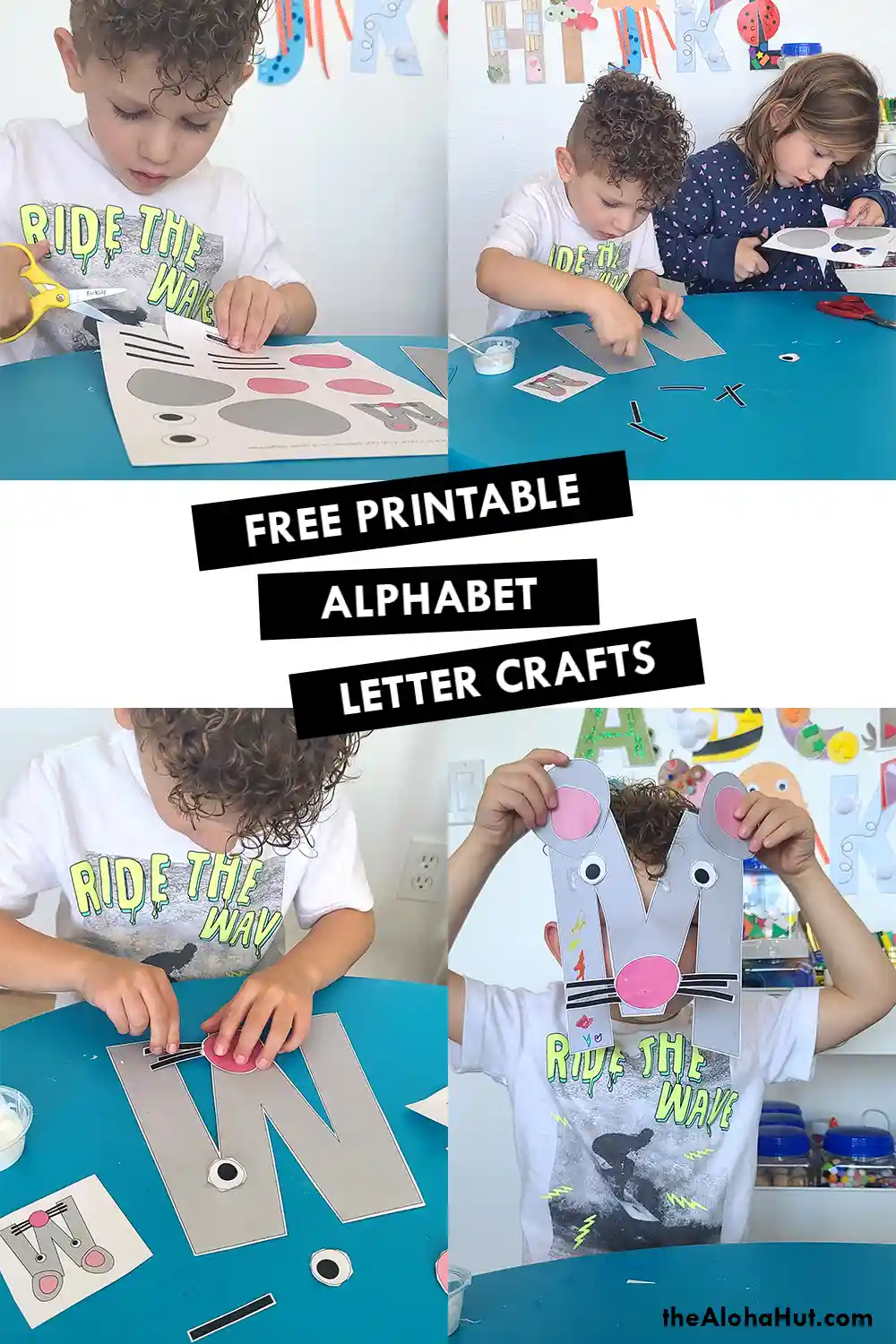 Alphabet Letter Crafts - Letter K L M N - free printable