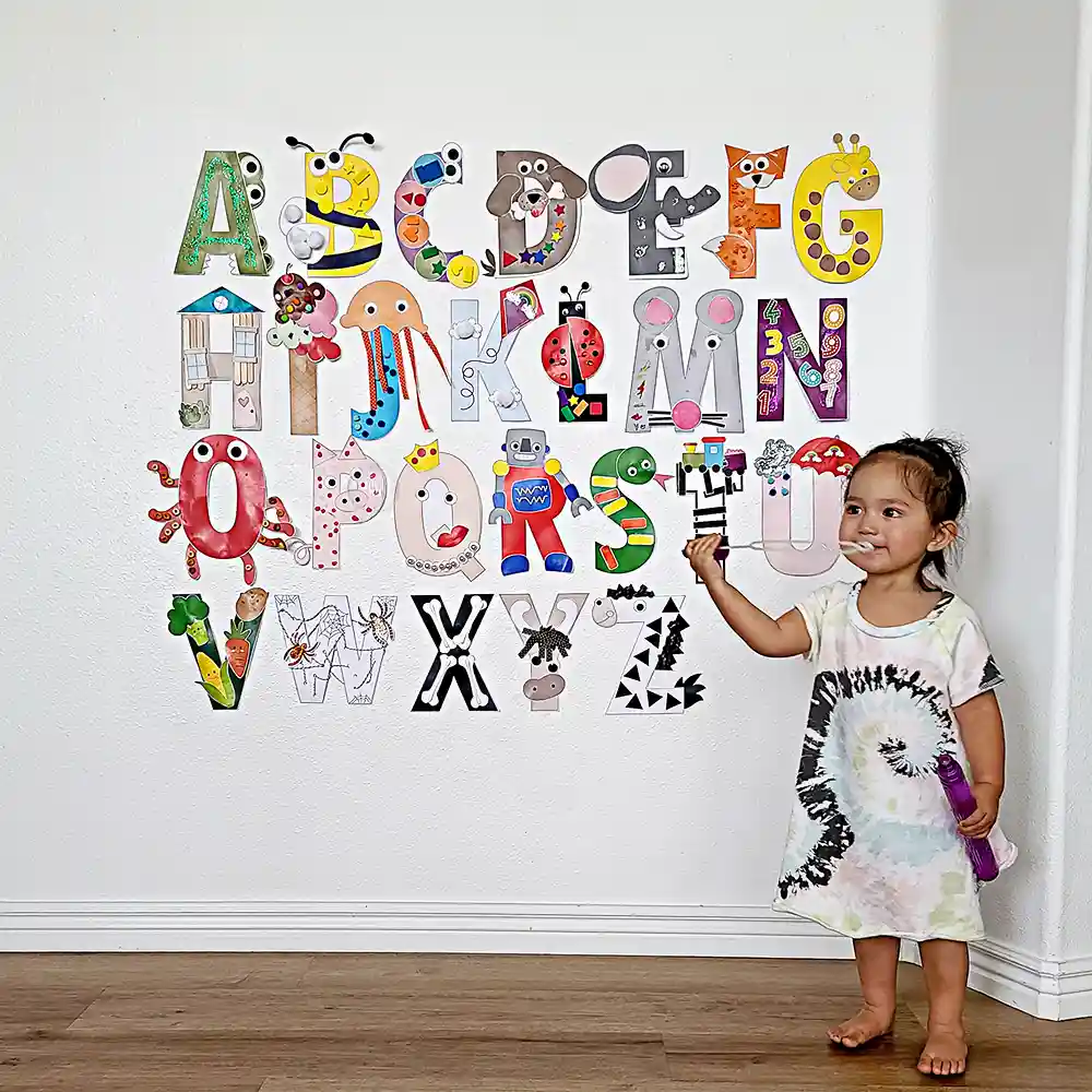 Alphabet Letter Crafts by the Aloha Hut - free printable
