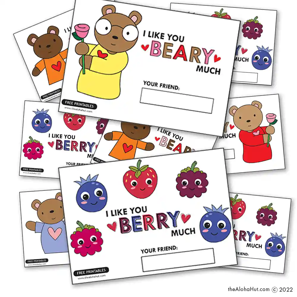 BERRY & BEAR Valentine's Day Cards