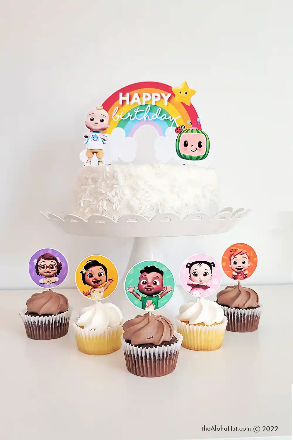 Cocomelon Birthday Theme Cupcake Sticker Topper