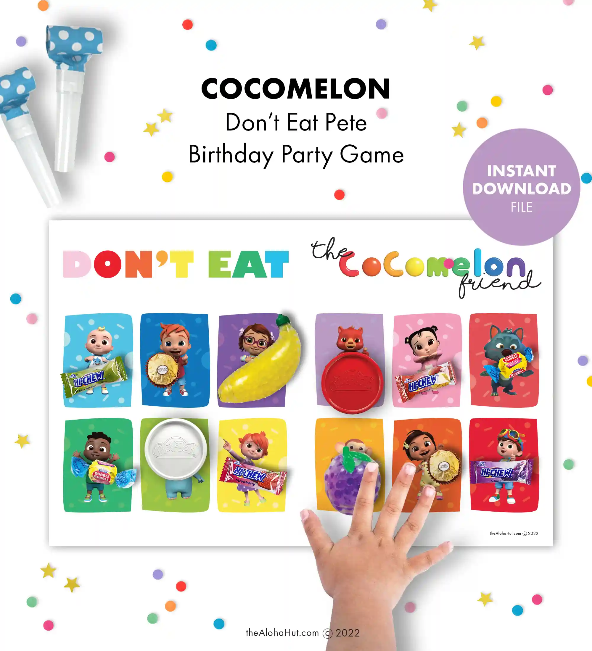 Cocomelon Birthday Party Ideas - free printable games & decor - Don't Eat Pete