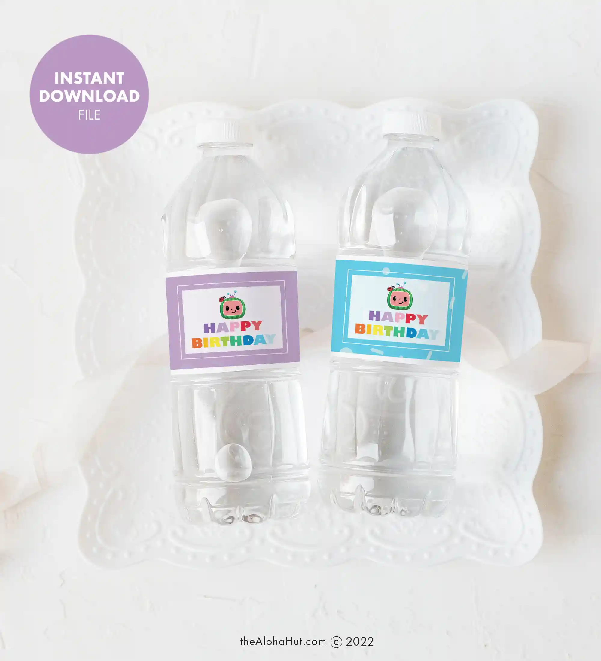 Cocomelon Girl Water Bottle Labels