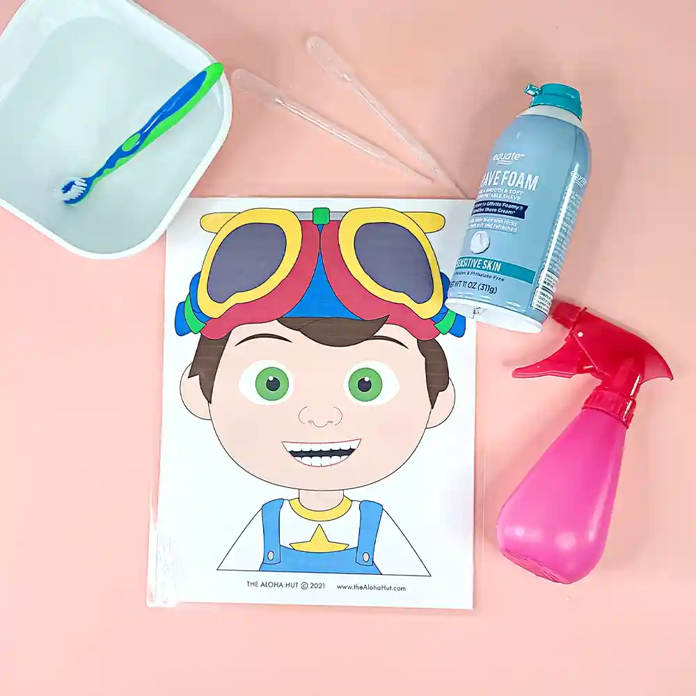Cocomelon wash face brush teeth sensory activity - toddler activity - free printable
