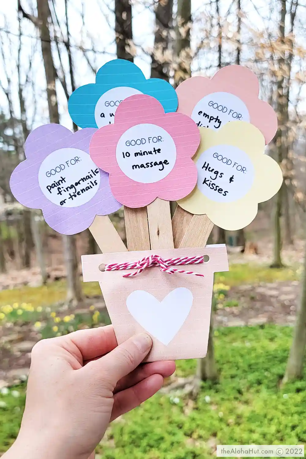 DIY Mother's Day Gift Flower Bouquet Coupons - free printable