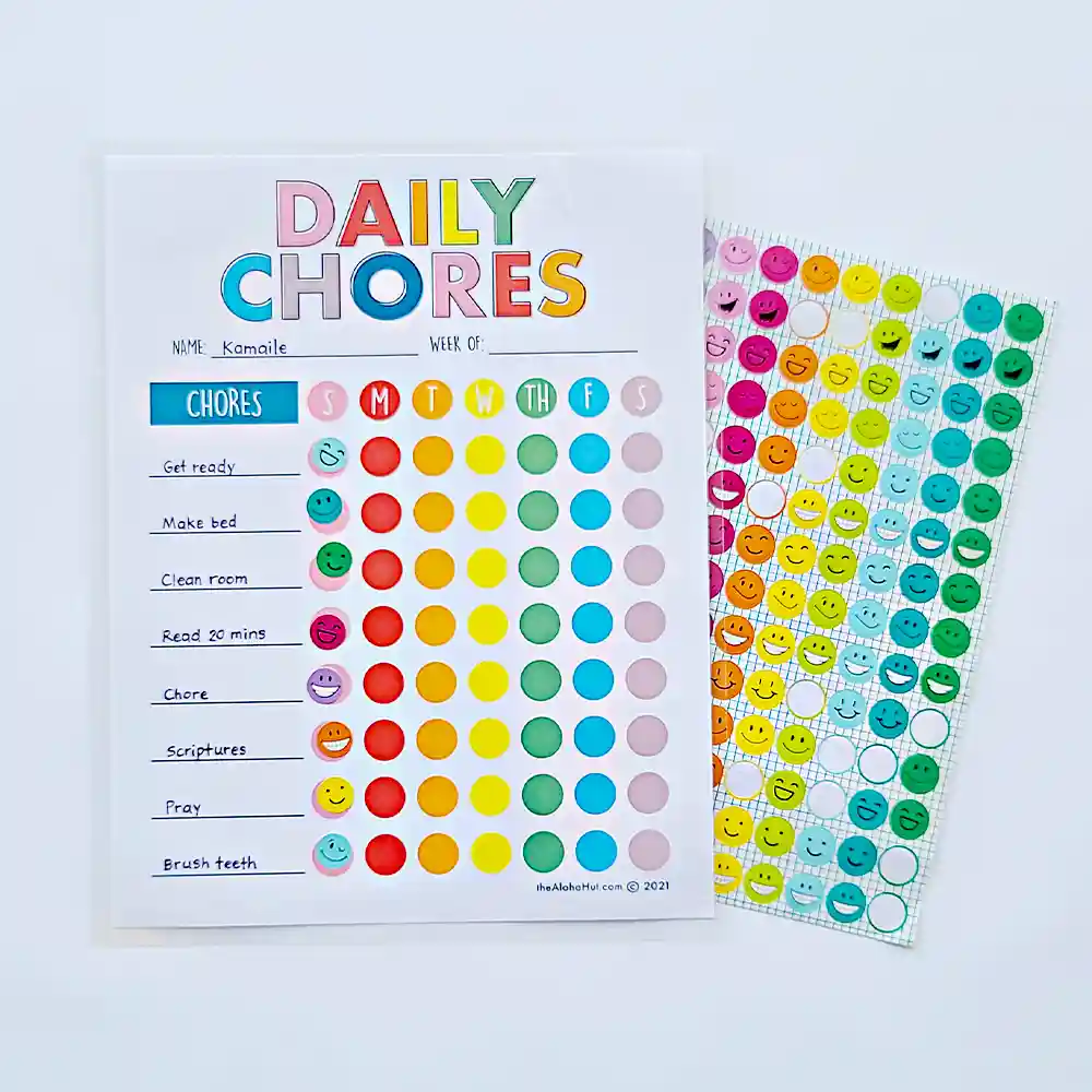 Daily Chore Chart for Kids - free printable