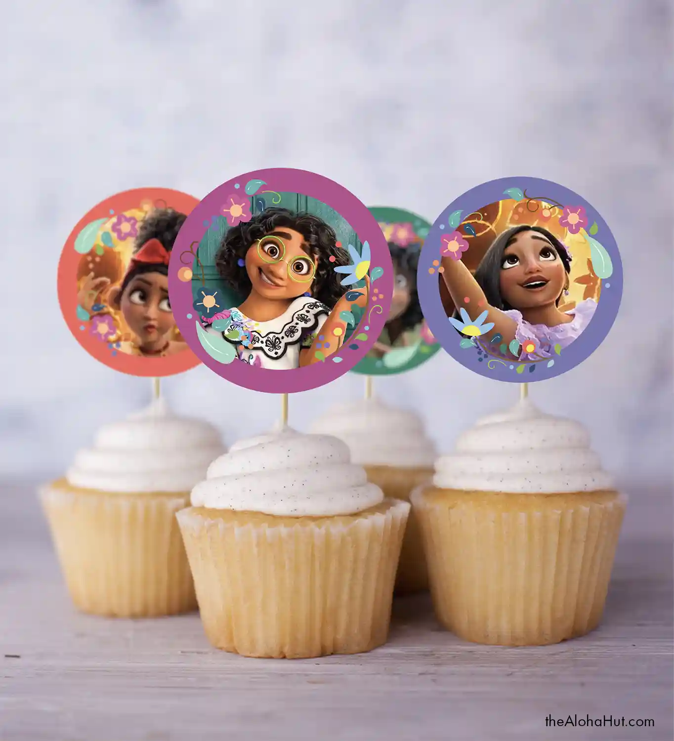 Encanto Party Ideas - cupcake toppers