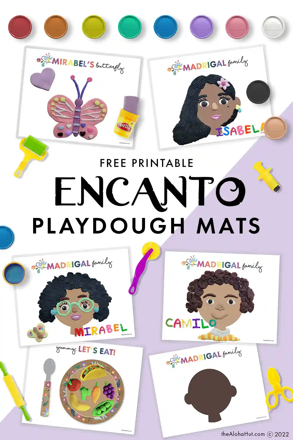 Encanto Playdough Mats for Birthday Party or Toddler Activity