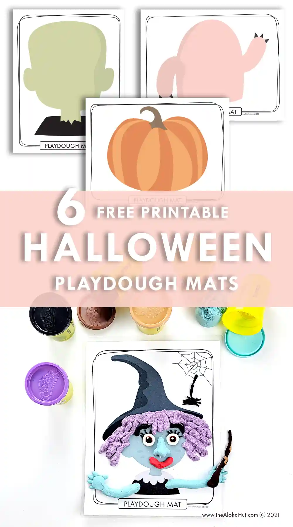 Halloween Playdough Mats for Toddlers & Preschoolers - FREE