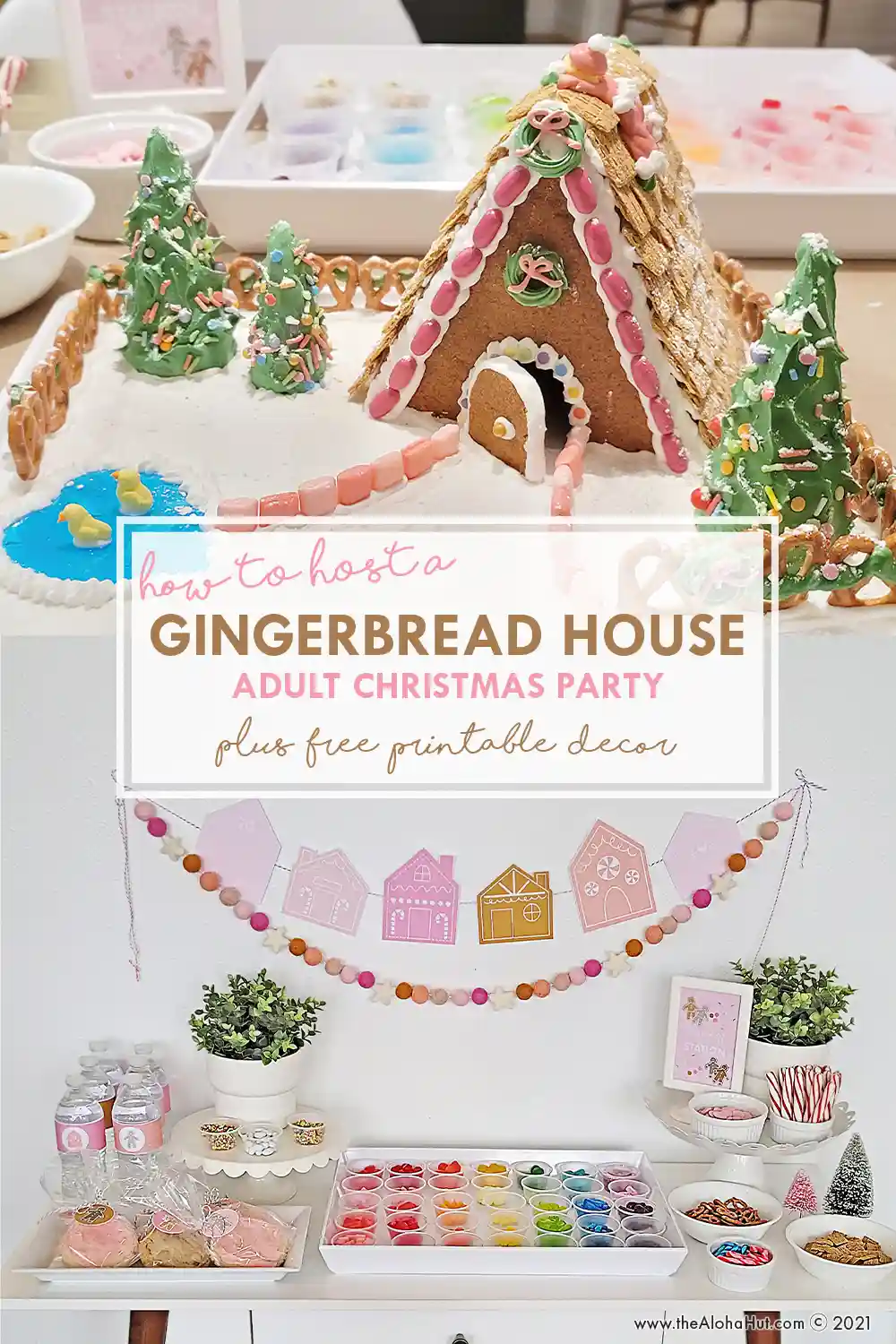 Gingerbread Christmas Party - How to Host - free printable decor