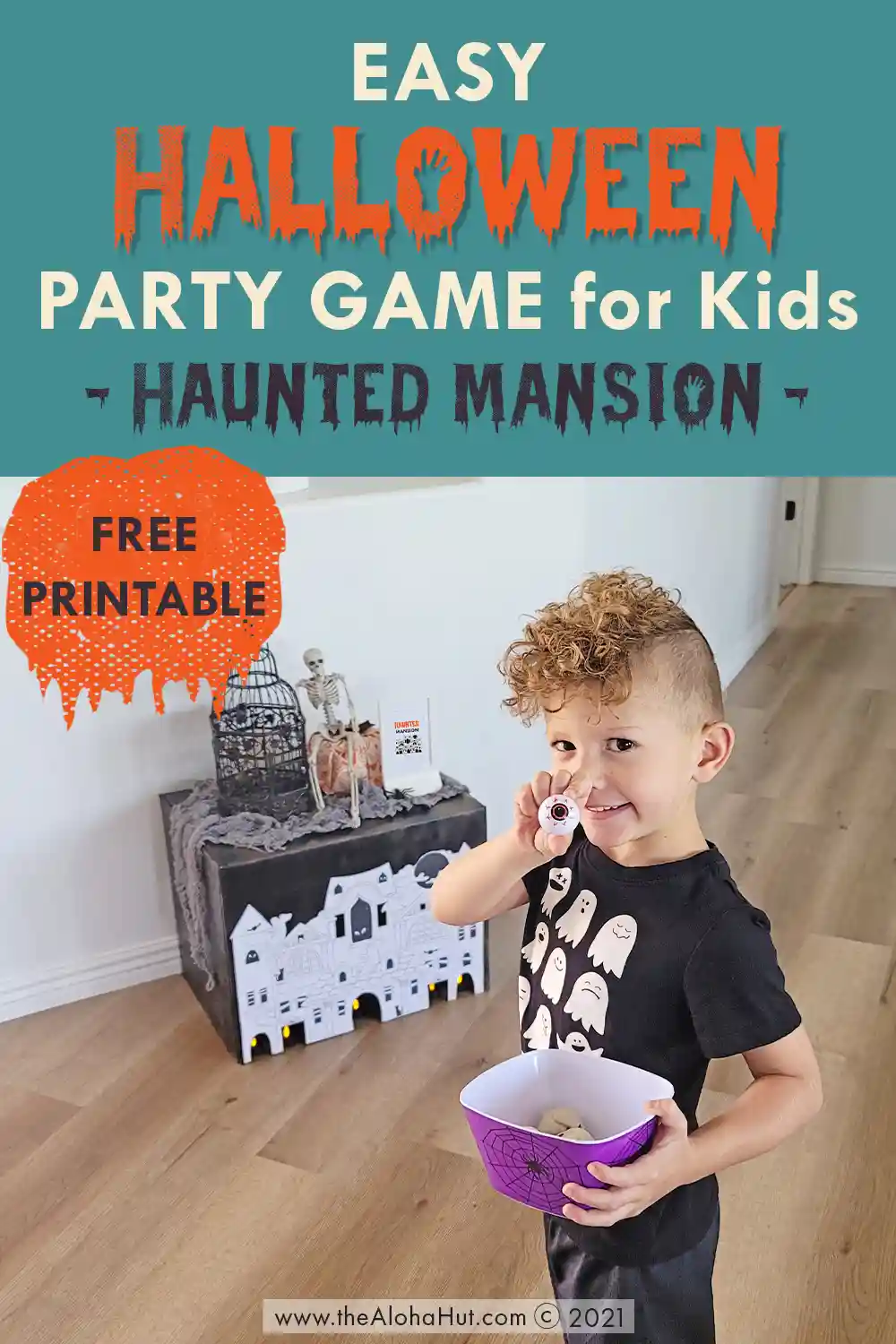 Halloween Party Game - Haunted Mansion - free printable - classroom party game ideas