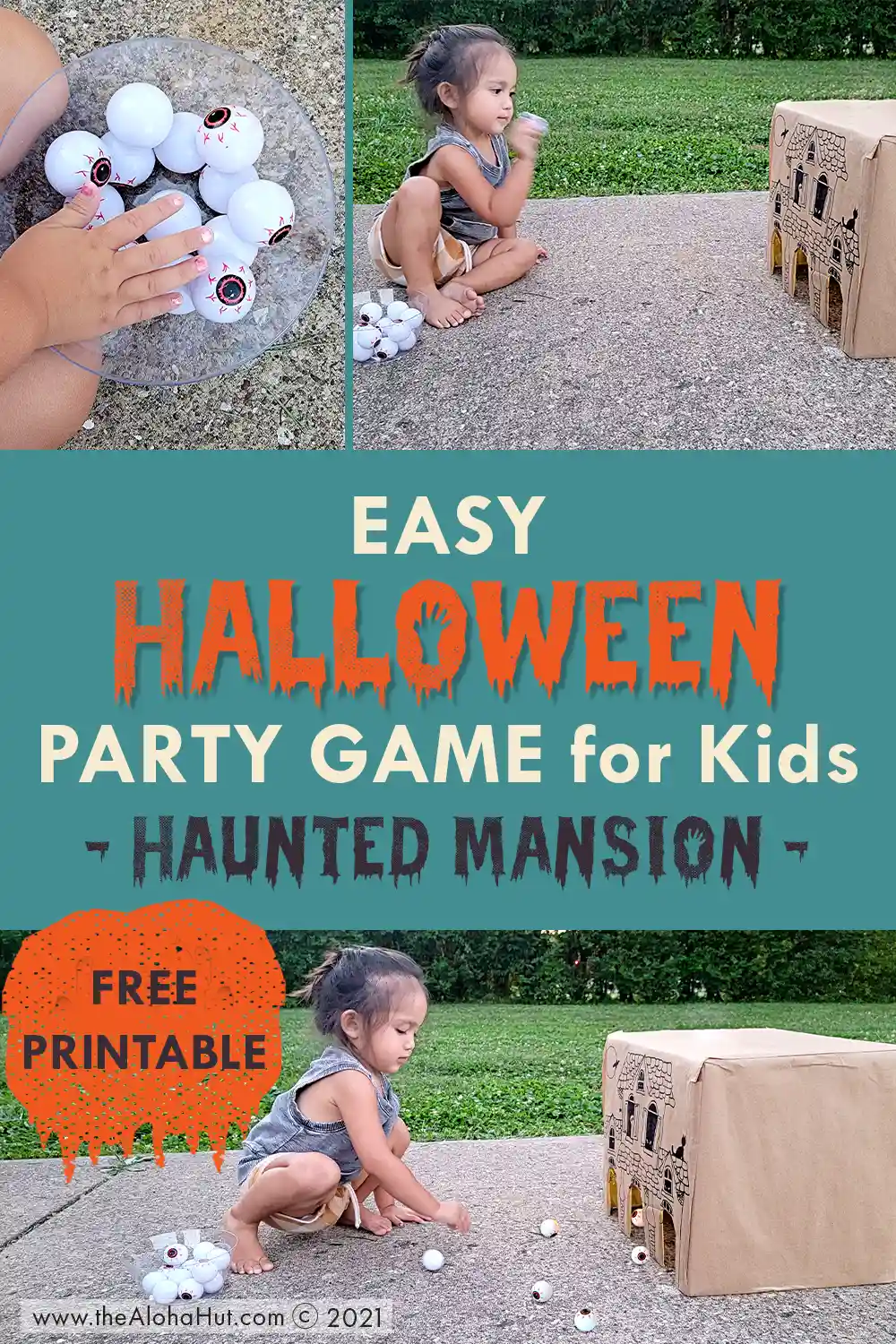 Halloween Party Game - Haunted Mansion - free printable - classroom party game ideas