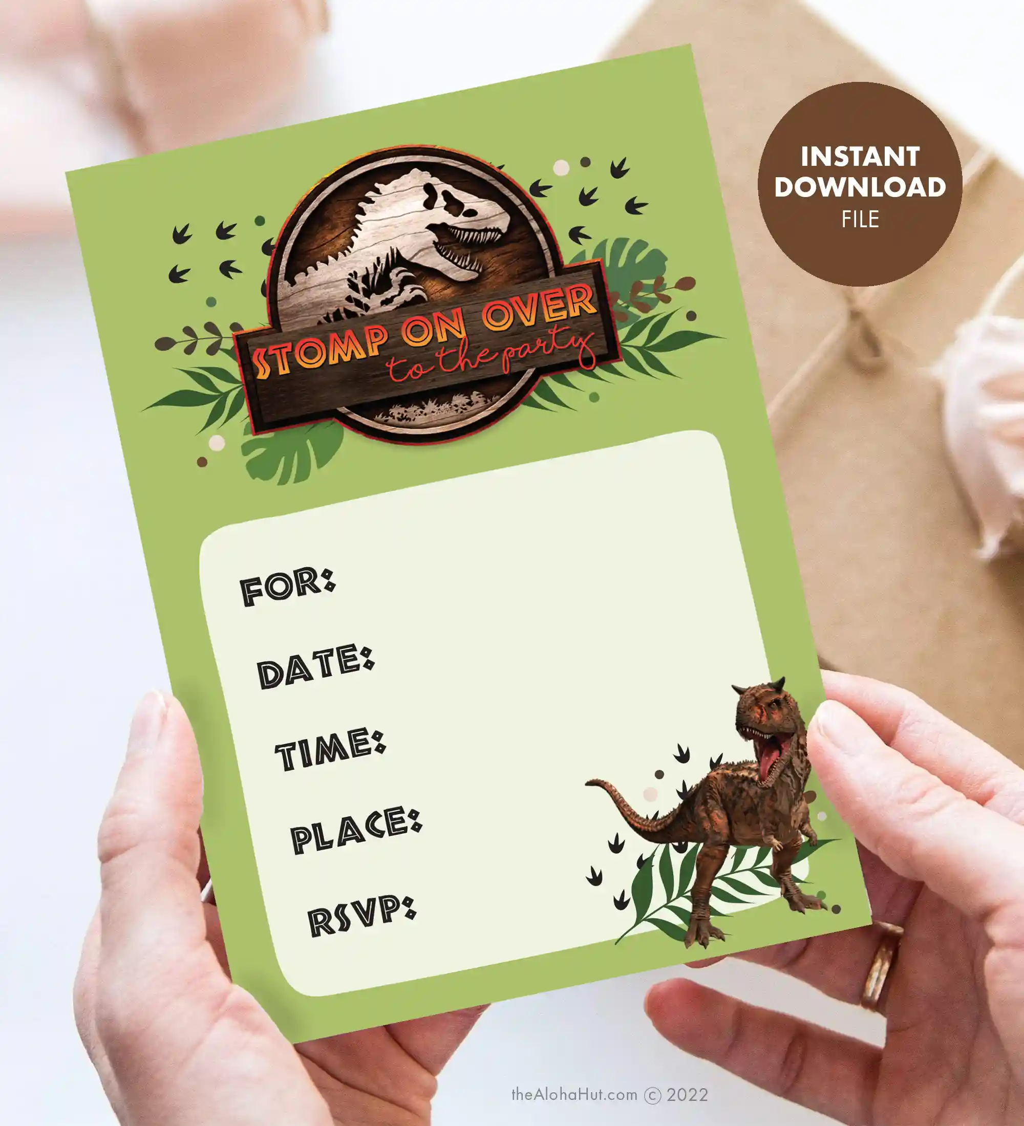 Jurassic World Camp Cretaceous Party Ideas - Dinosaur Party Ideas - free printable party decor & games - invitations