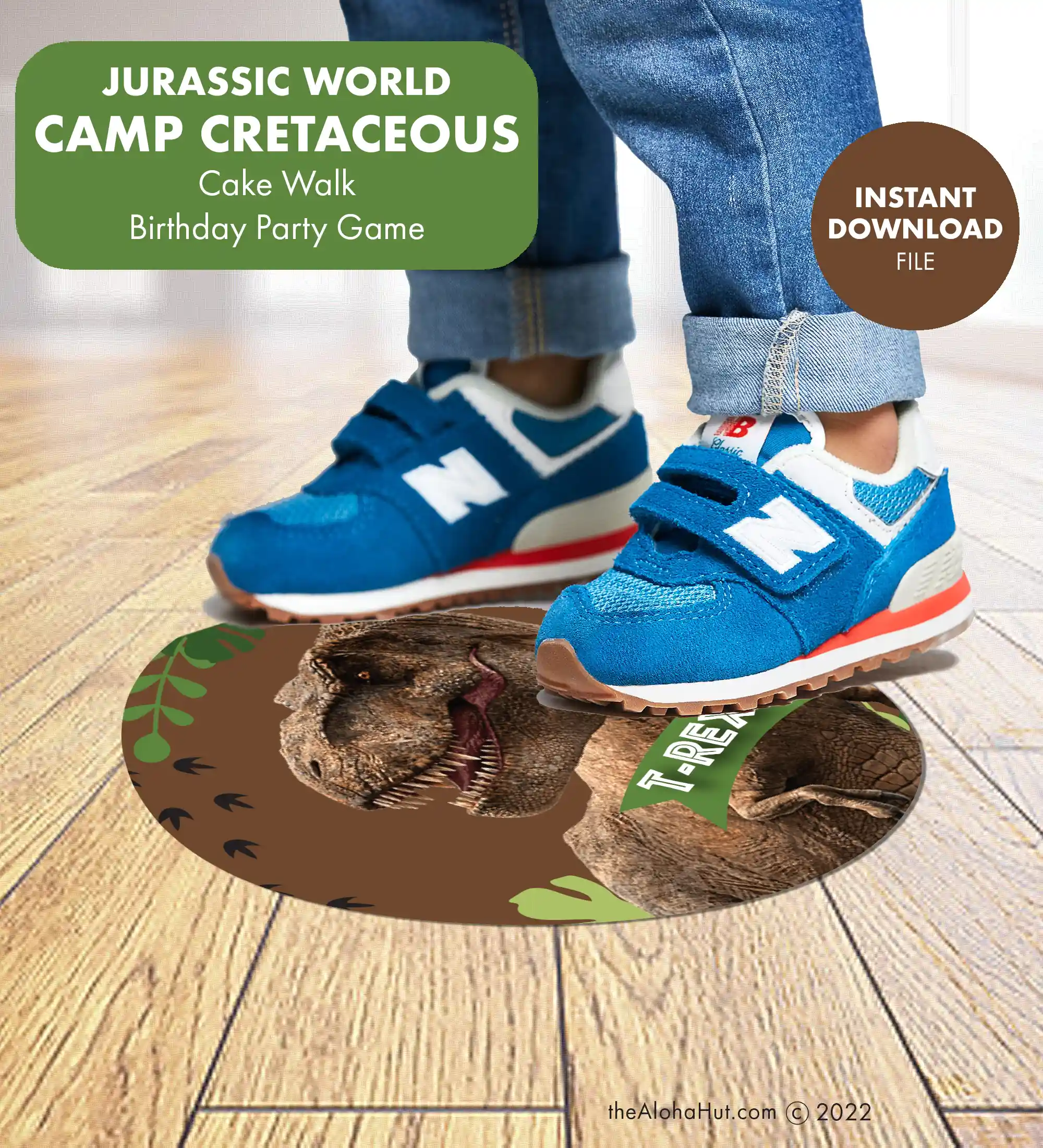Jurassic World Camp Cretaceous Party Ideas - Dinosaur Party Ideas - free printable party decor & games - cake walk