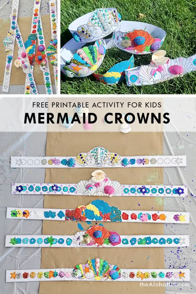 Mermaid Crowns - Kids Activity - Mermaid Party - free printable