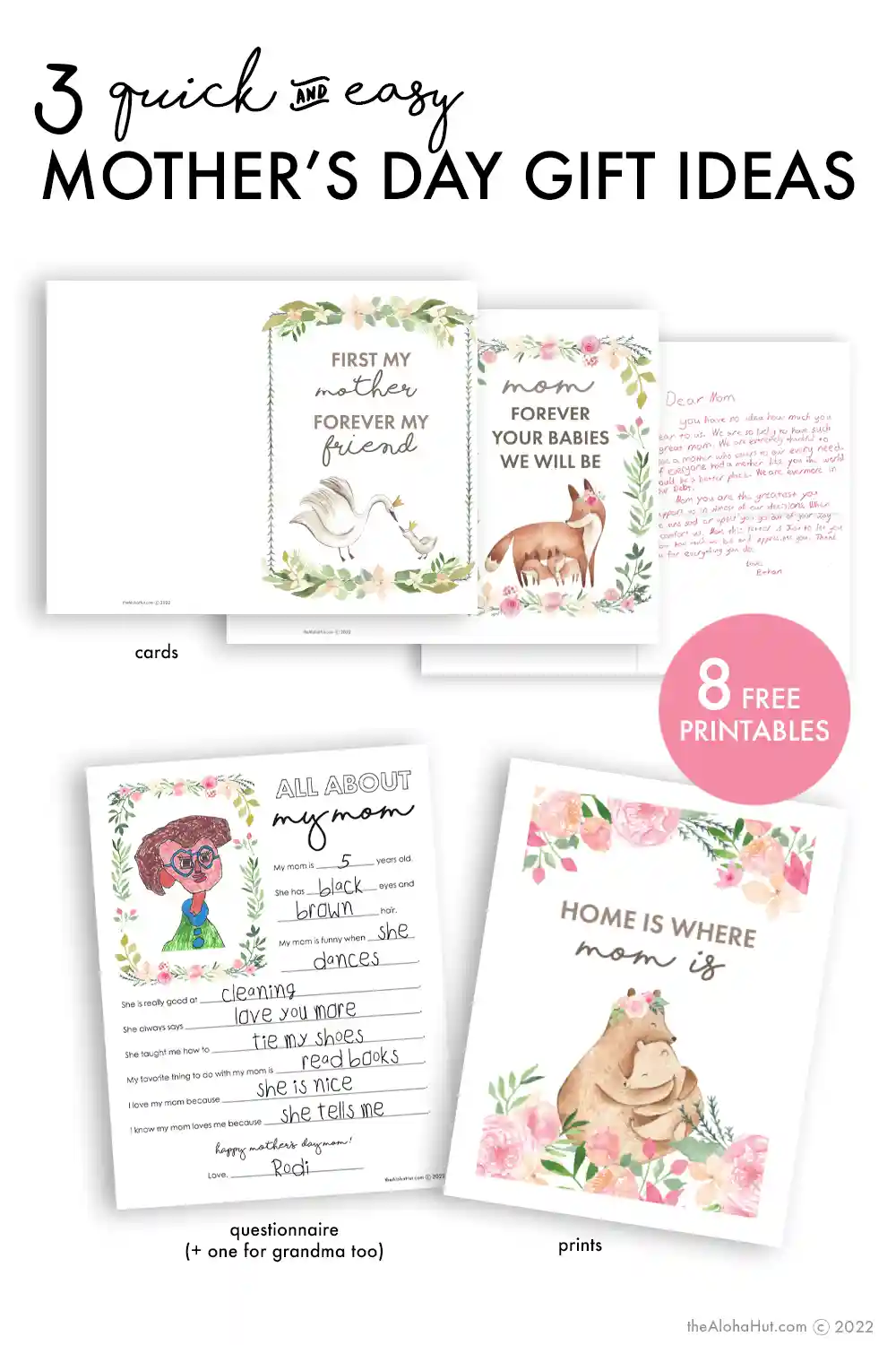 Mother's Day Cards & Questionnaire