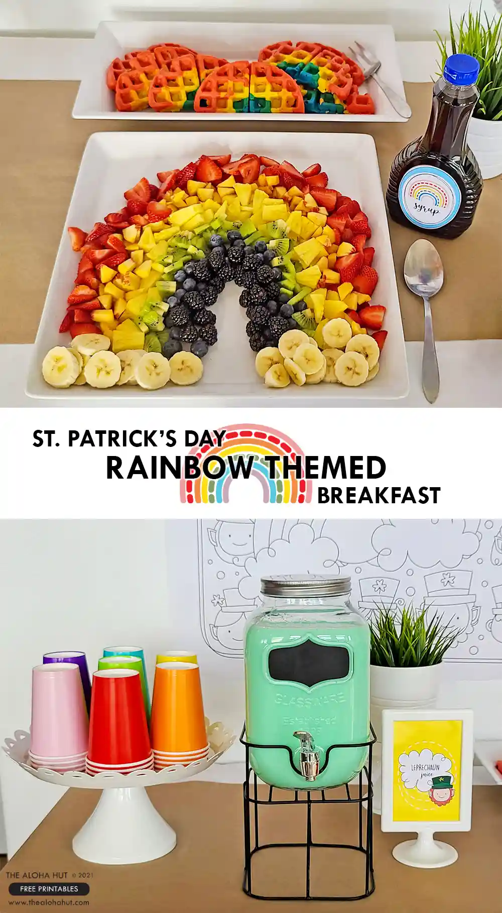 Ideas for how to throw the best St. Patrick's Day party for your kids. Includes printable St. Parick's Day coloring pages, a placemat activity page for your St. Patrick's Day rainbow themed brunch, and printables for a fun St. Patrick's Day themed meal for the kids. Download the printable St. Patrick's Day games and activities to help your plan your next party!