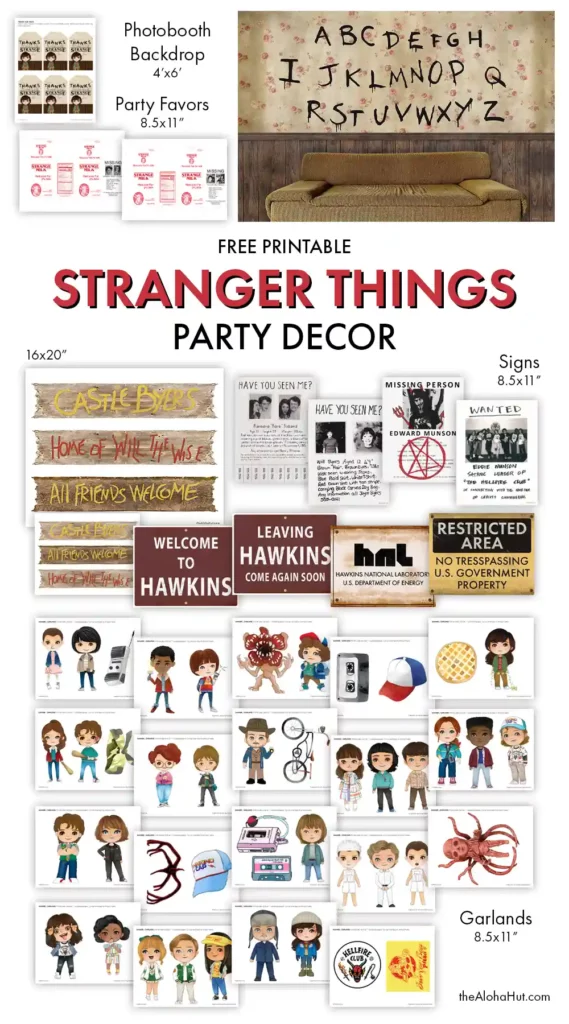 PRINTABLE: Stranger Things Letters -   Stranger things alphabet,  Stranger things, Stranger things alphabet wall