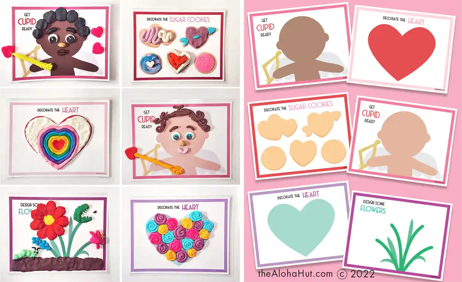 Valentine's Day Classroom Party Ideas - Playdough Mats - Play Doh
