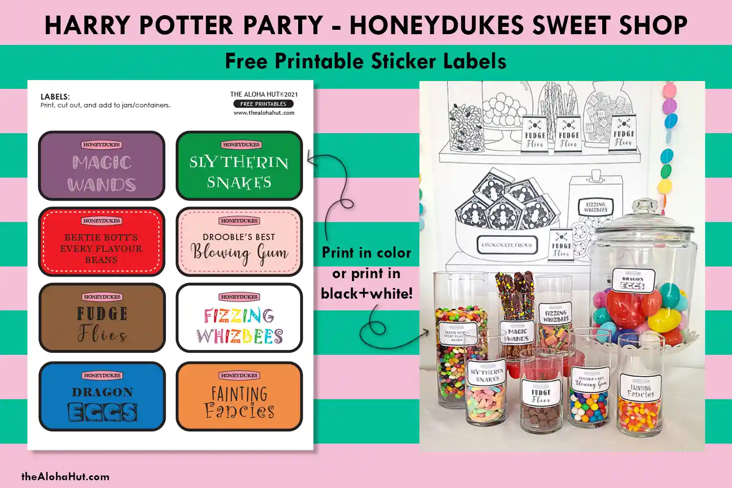 Harry Potter Party Decor and Labels for Honeydukes Store - The Aloha Hut