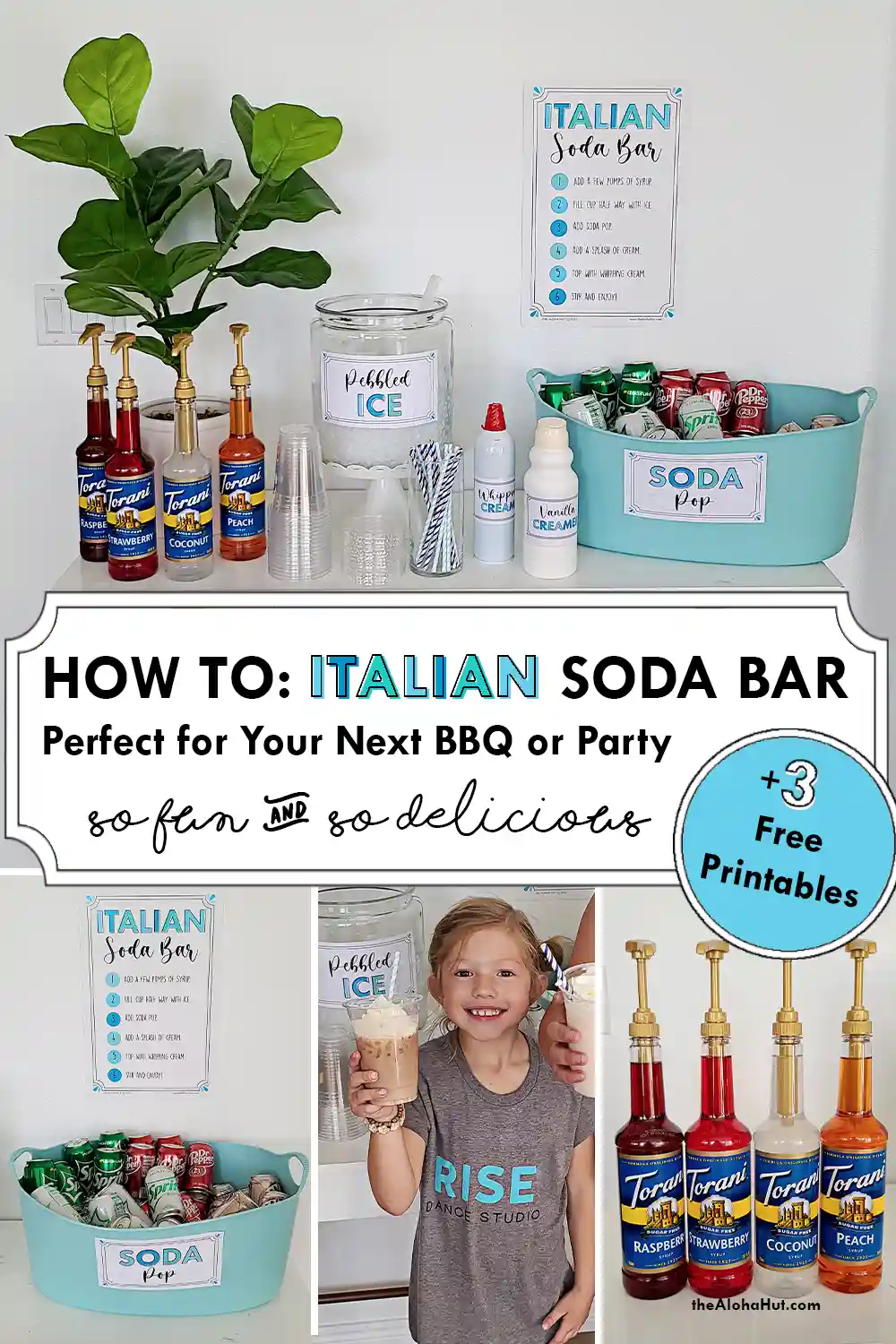 How to Make an Italian Soda Bar - Summer BBQ - free printable signs & labels