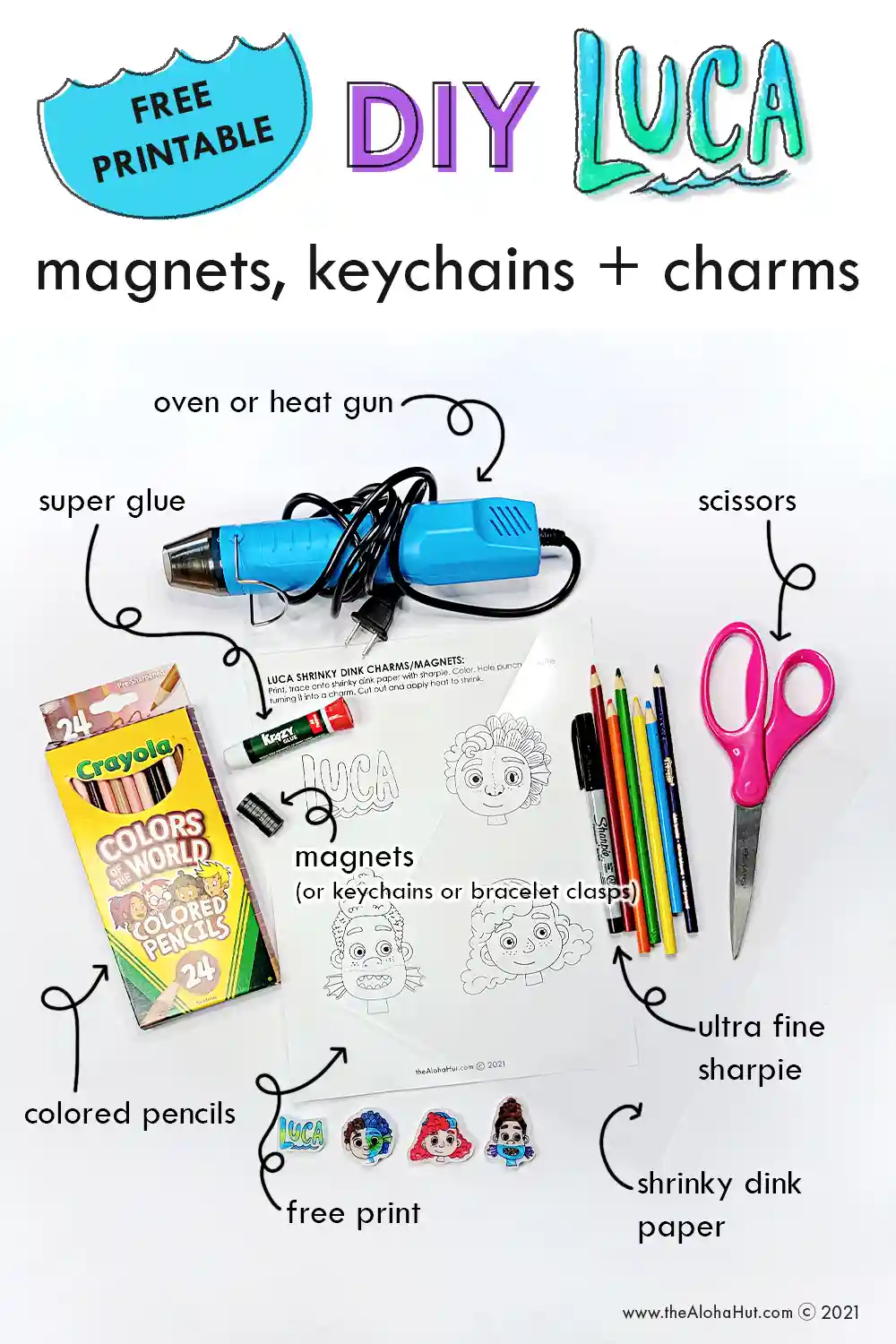 Arts + Crafts  DIY Shrinky Dink Conversation Heart Keychains