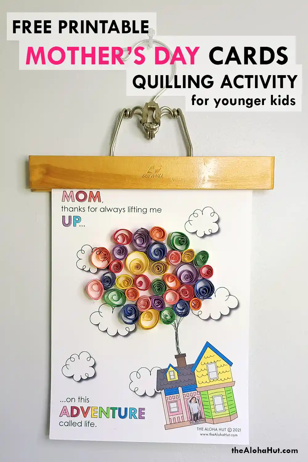 DIY Mother's Day Card Quilling Activity - free printable