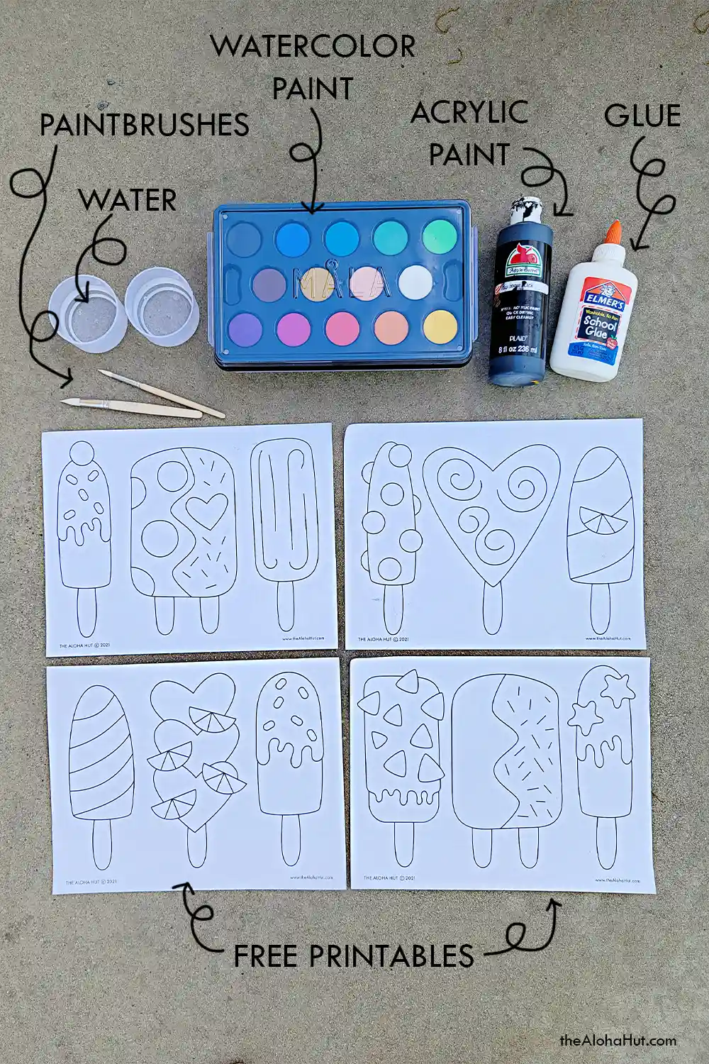 Black Glue and Watercolor Resist: How To Make Black Elmer'sGlue