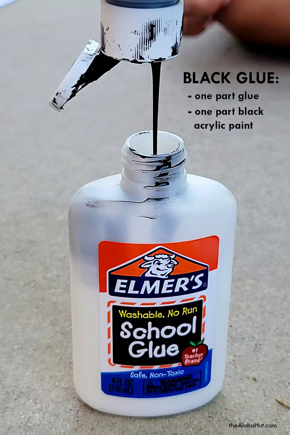 Black Glue and Watercolor Resist: How To Make Black Elmer'sGlue
