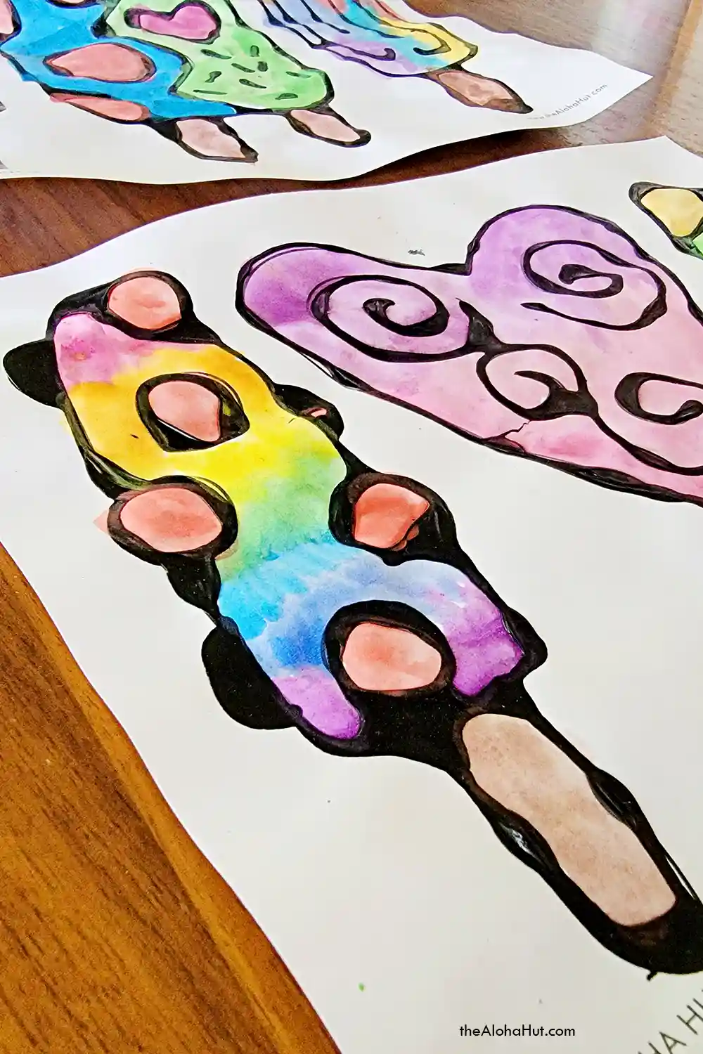 Looking for a way to level up your watercolor project? Black glue