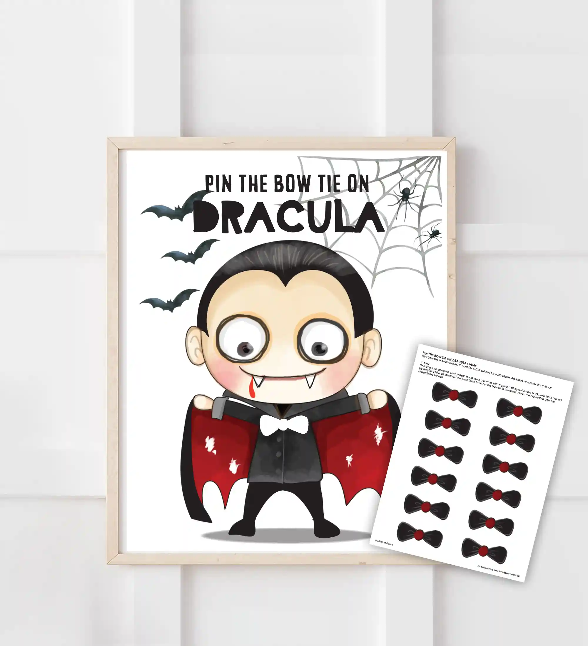 Halloween Game - Pin the Bow Tie on Dracula