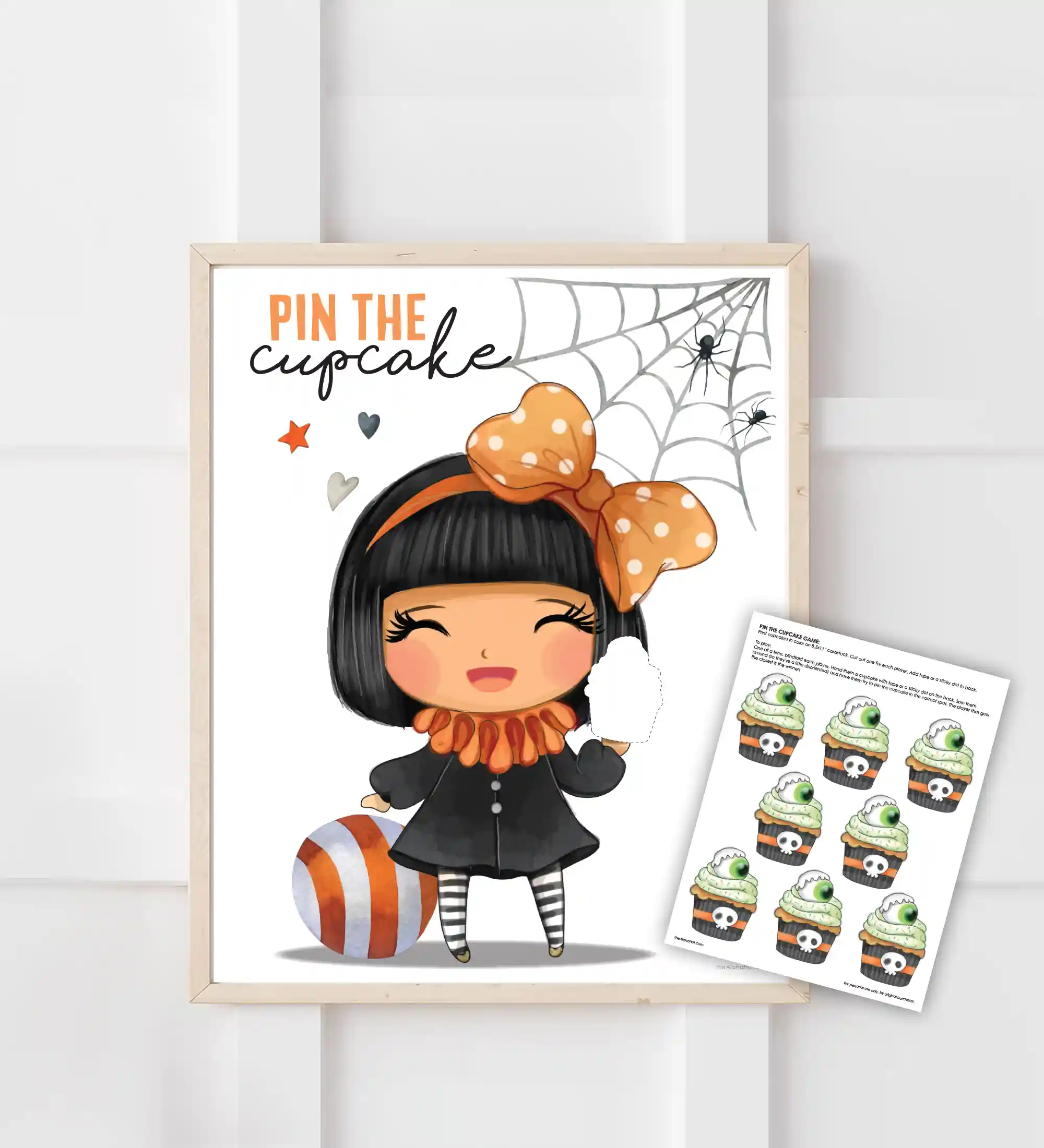 Halloween Game - Pin the Cupcake on the Trick or Treater