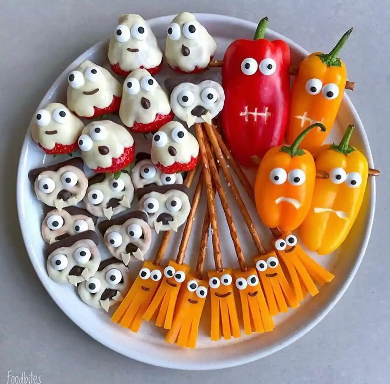 Hocus Pocus Halloween Party Ideas - Healthy Fruits & Veggie Platter