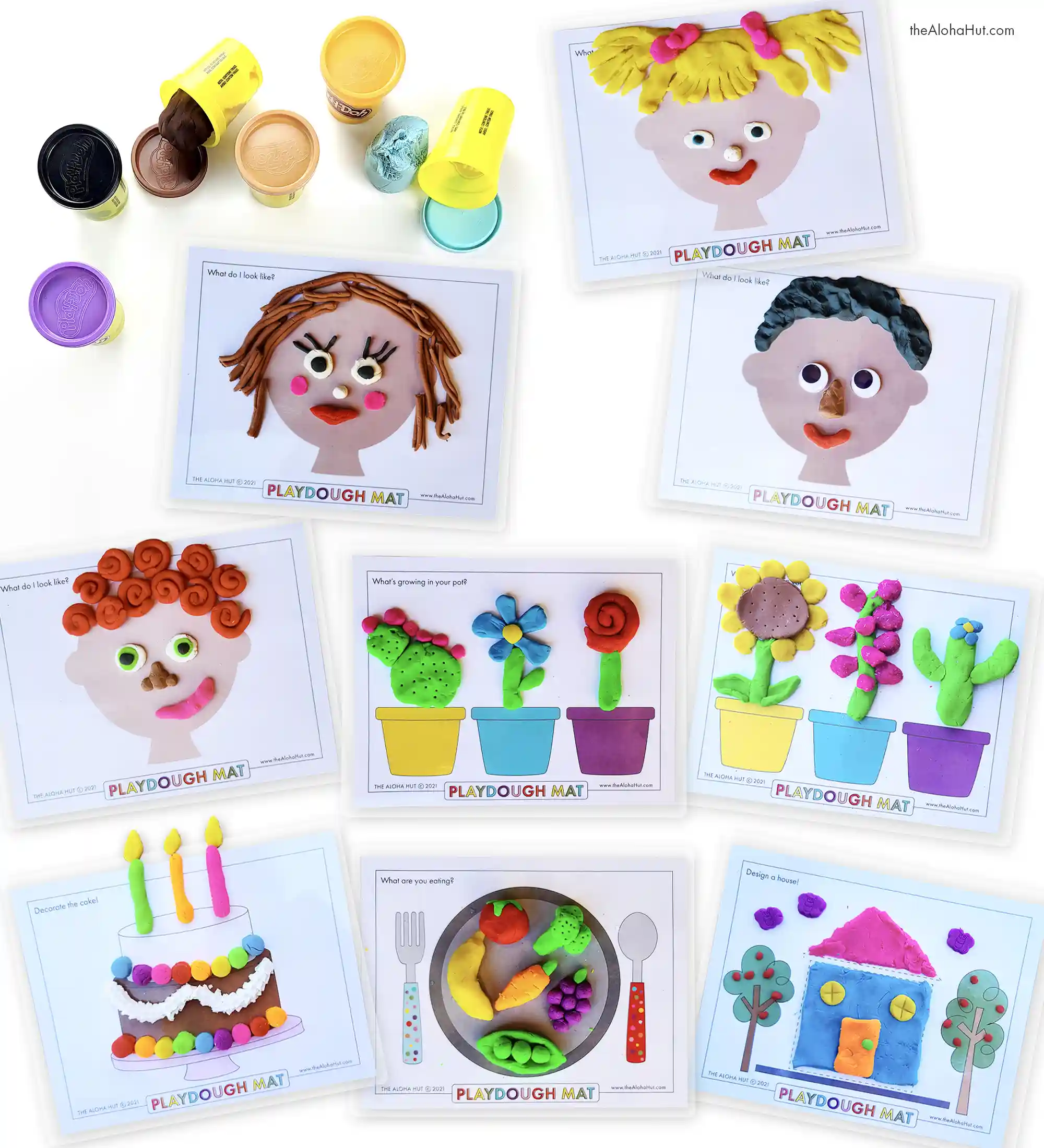 Mini Monets and Mommies: Play Dough Mat with Pictures or Printables