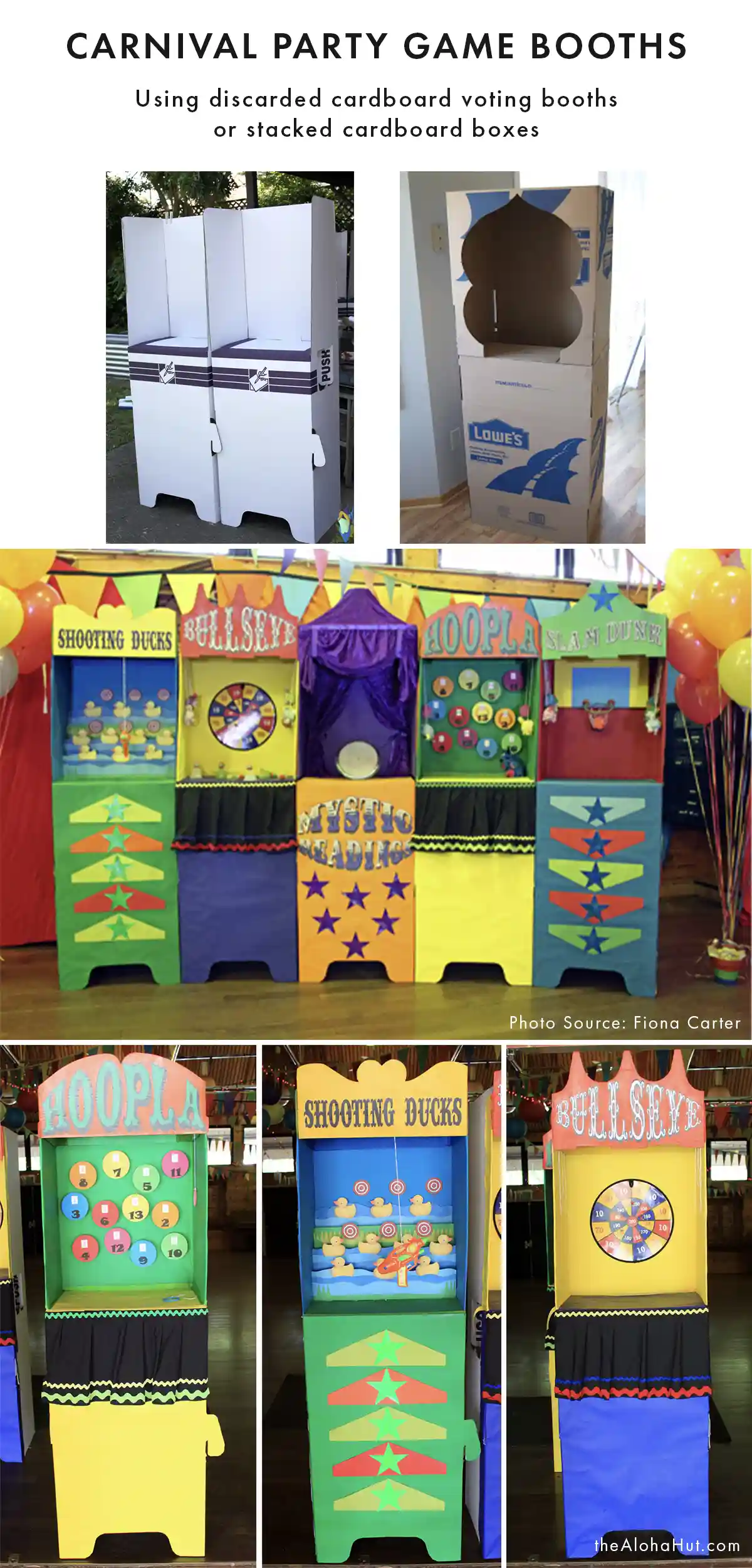 Carnival Party Ideas - Carnival Party Cardboard Game Booths