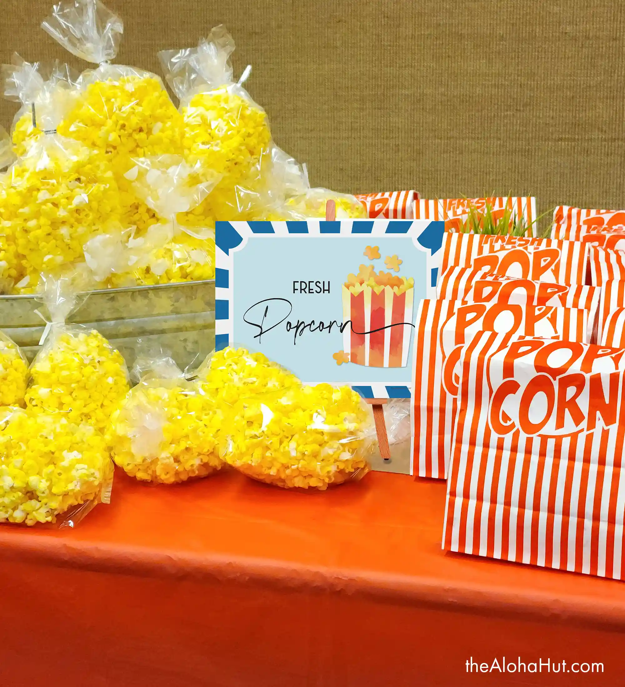 Carnival Party Ideas - Popcorn Signs