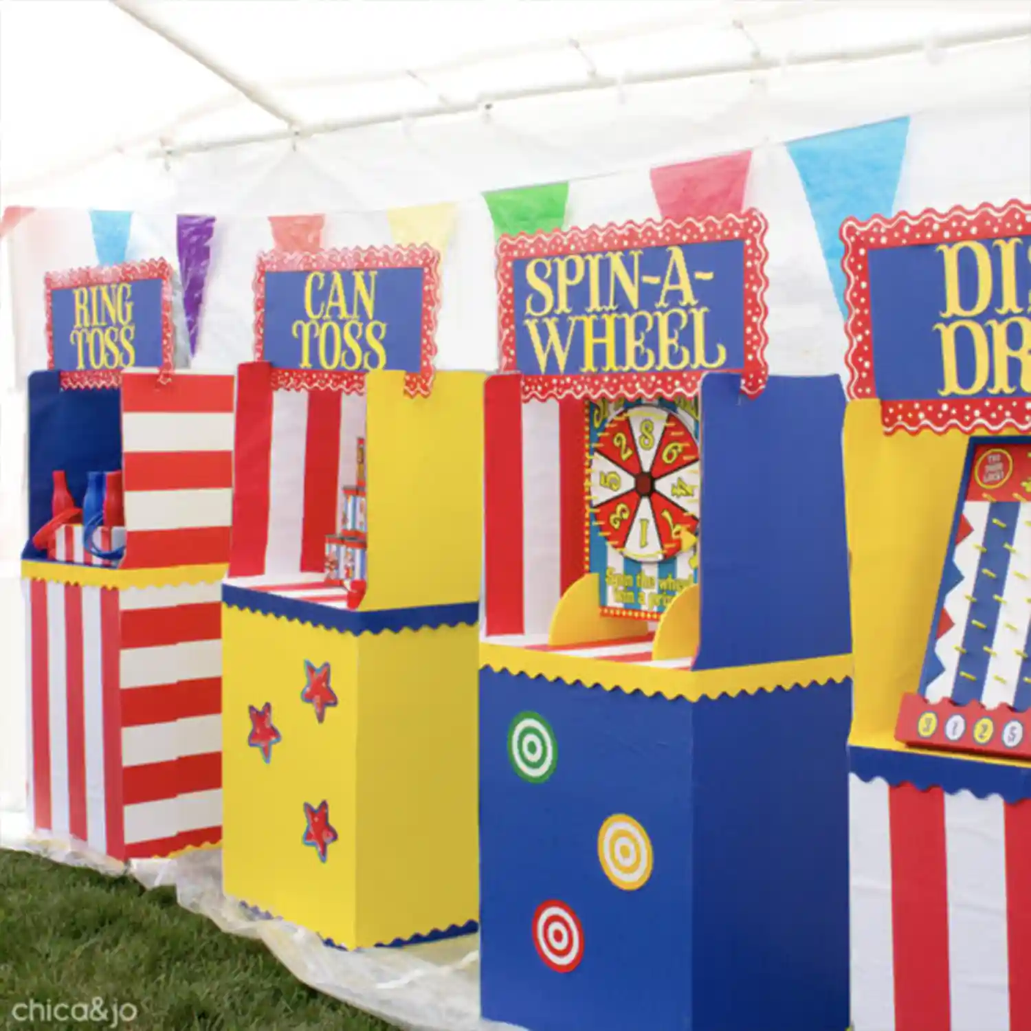 Carnival Party Ideas - Carnival Party Game Booths by Chica and Jo