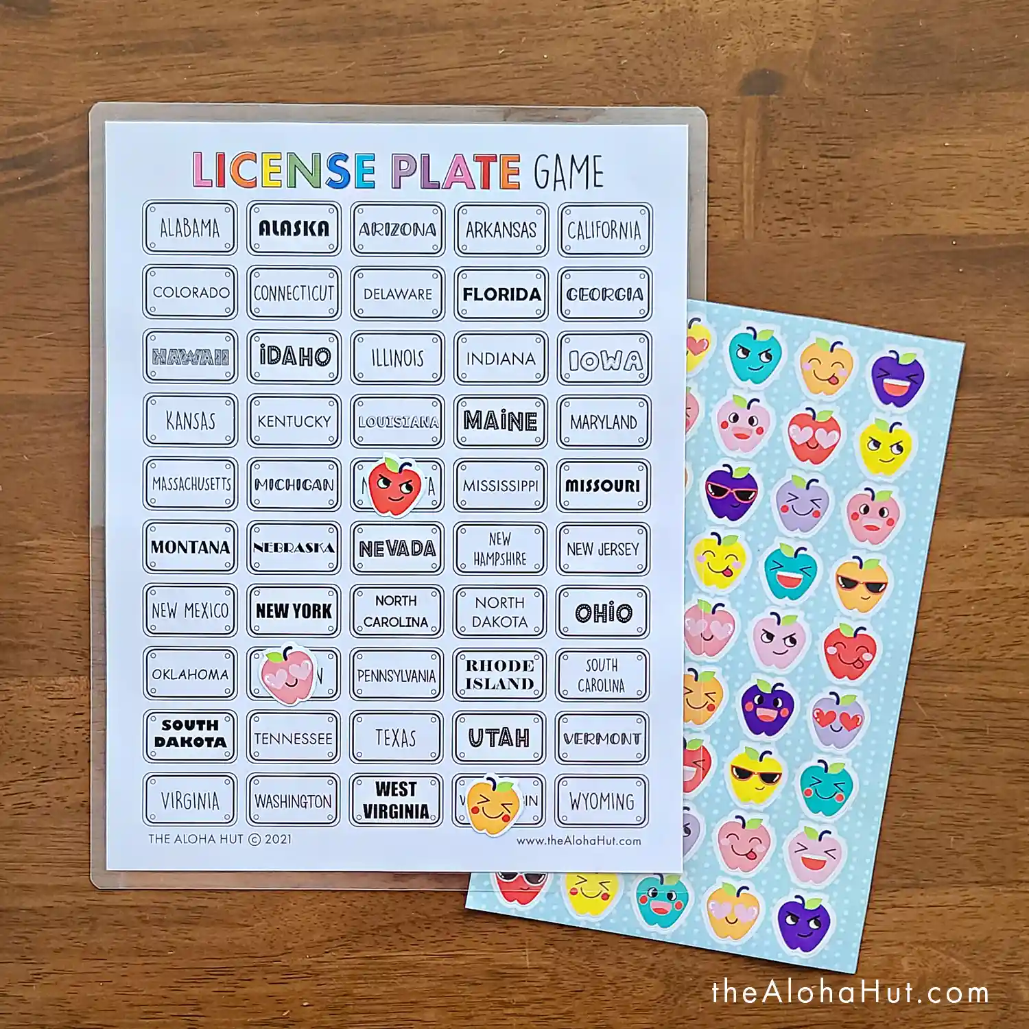 DIY Portable Road Trip Kits - 10 Free Printable Activity Pages - Travel Games - License Plate Game