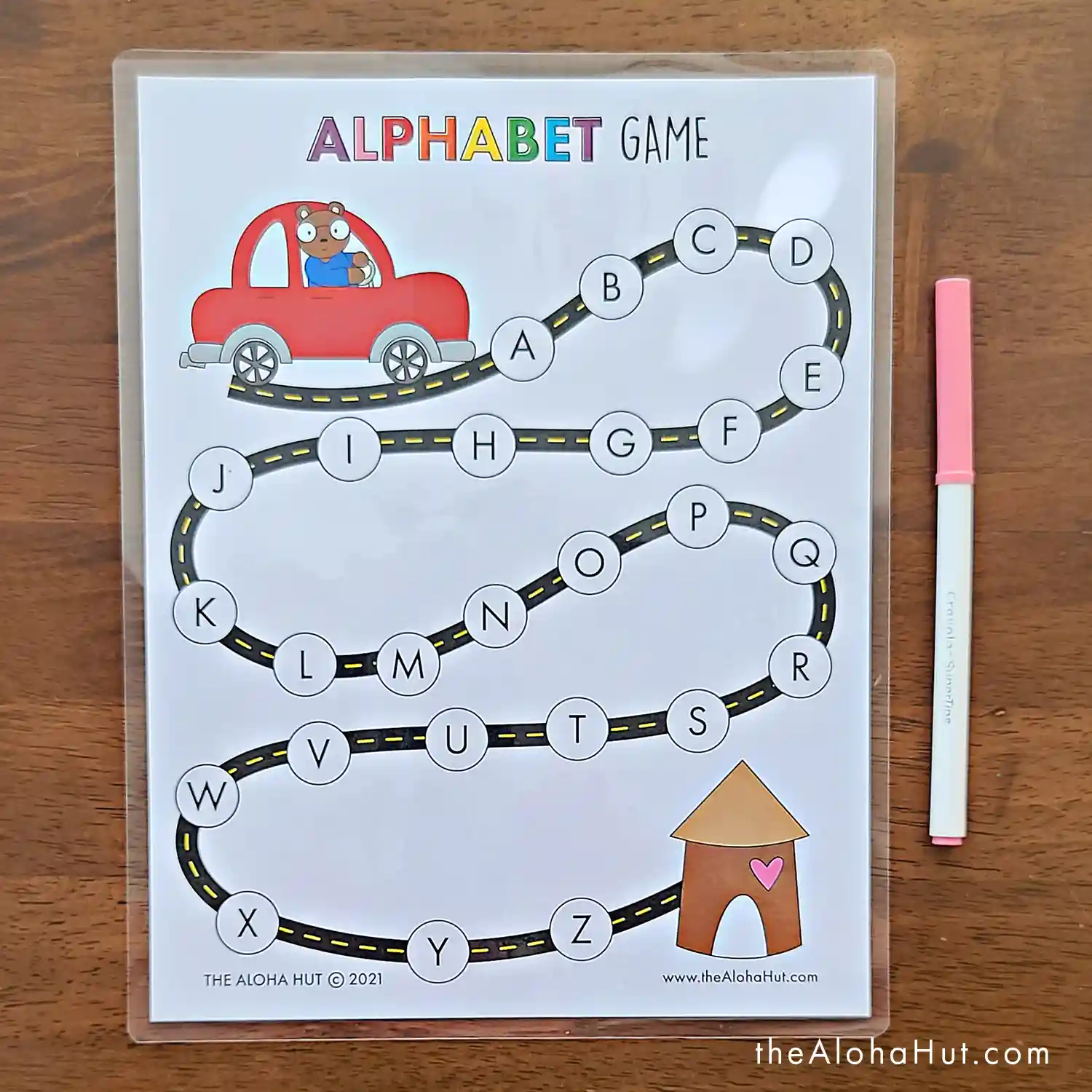 DIY Portable Road Trip Kits - 10 Free Printable Activity Pages - Travel Games - Alphabet Game