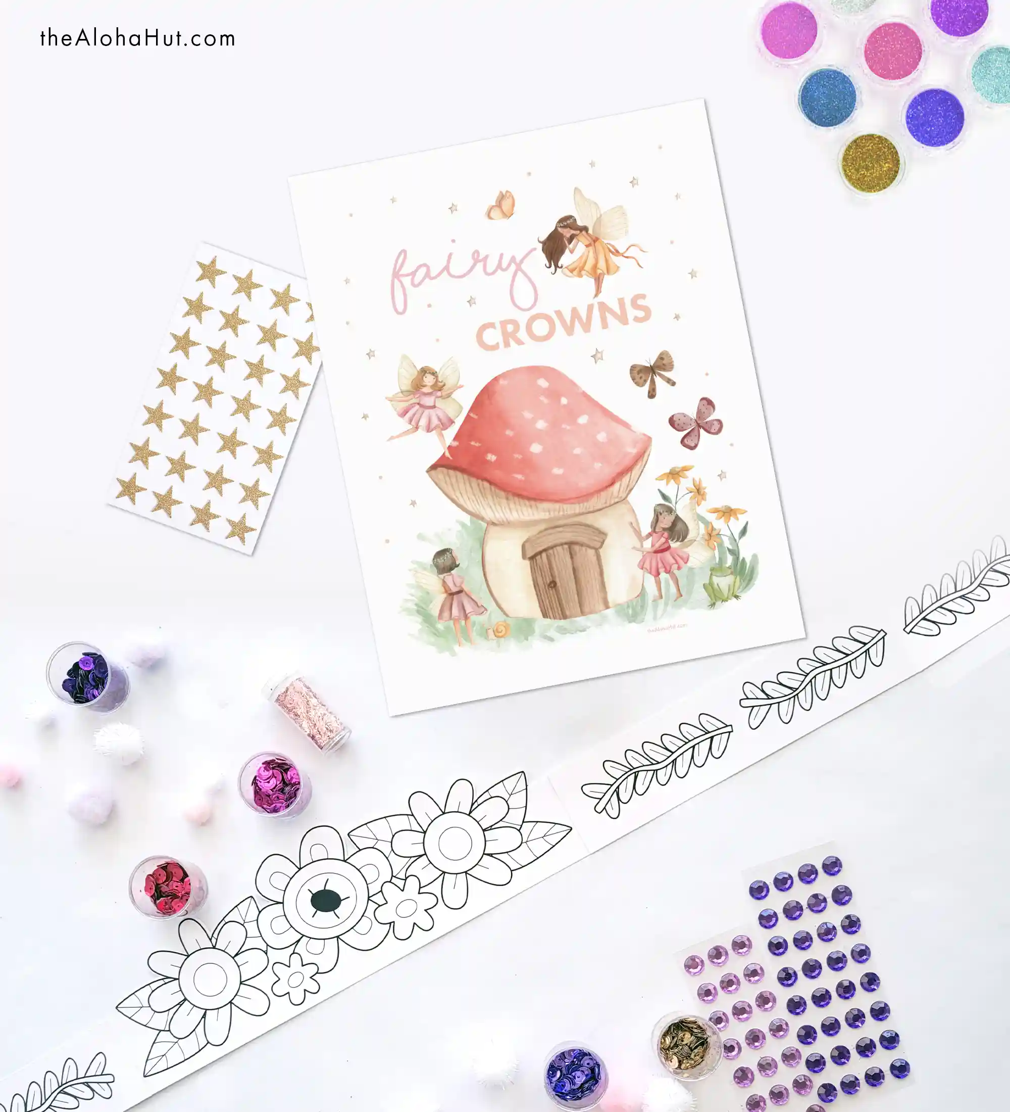 Fairy Party Ideas - Fairy Crown Coloring Page