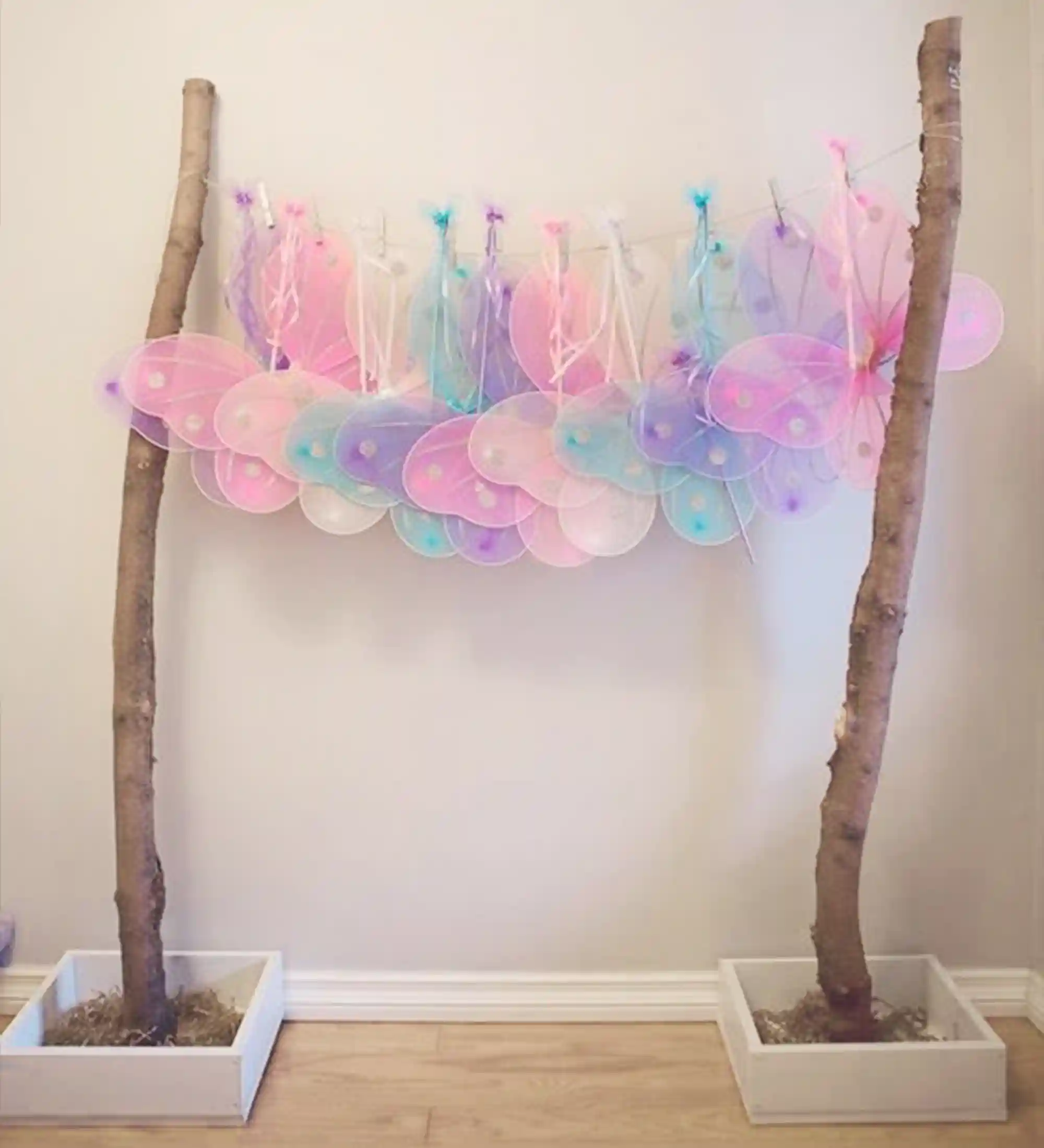 Fairy Party Ideas - Fairy Wings Display
