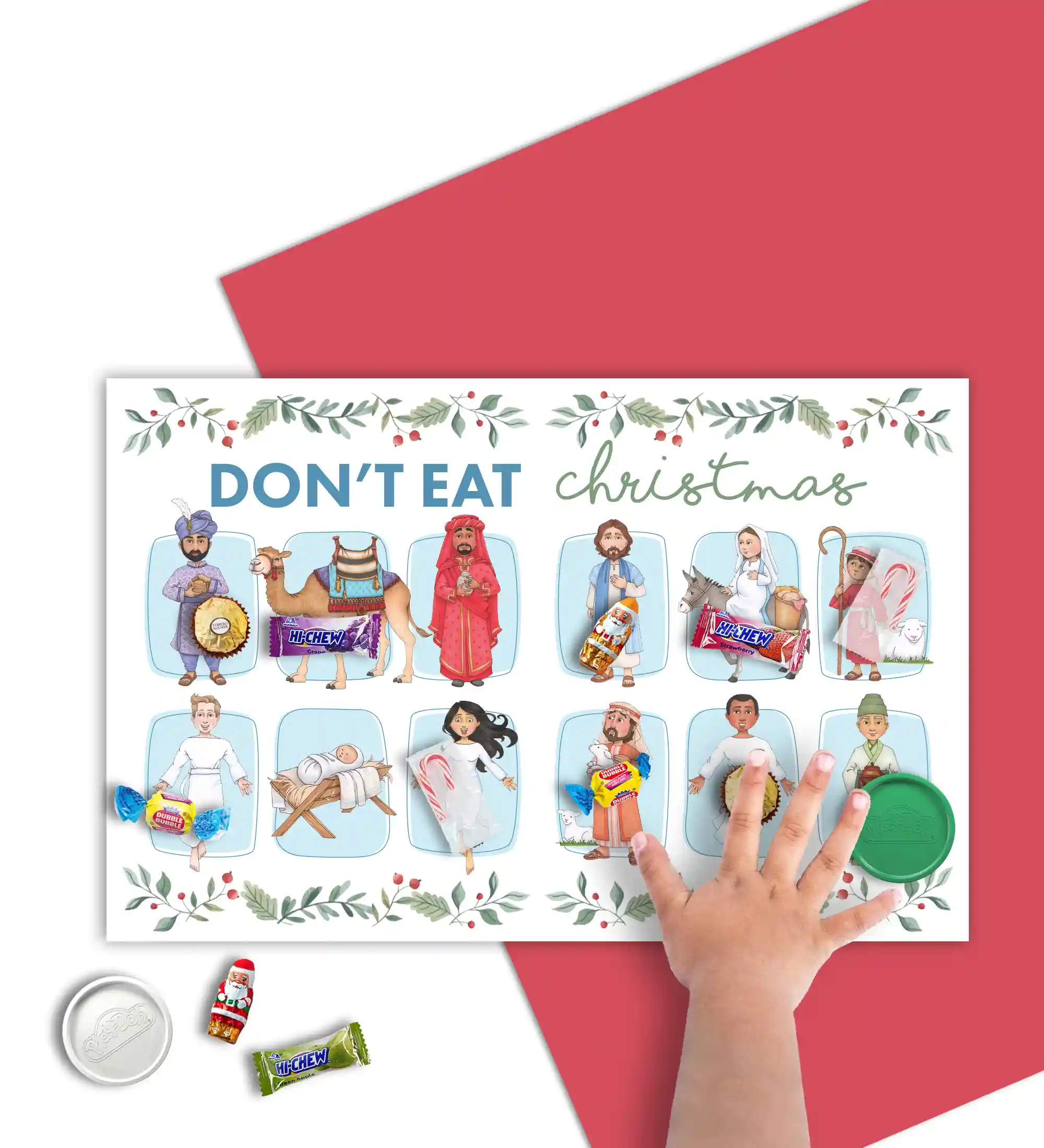 Don't Eat Pete Christmas game but a Nativity version. Play a fun game with the kids this Christmas season by downloading our Don't Eat Christmas game. Instructions included with the Christmas game download.